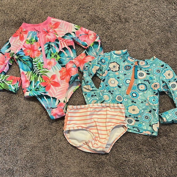 Toddler 2T swimsuit rash guard long sleeve bundle! - Picture 1 of 6